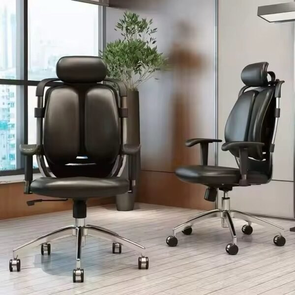 Modern Pure Leather Orthopedic Office Chair